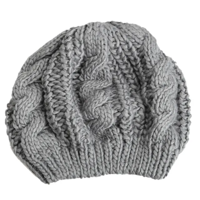 2017 New Fashion Twisted Girl Beret Knitted Hat Keep Warm Cap Multicolor   -MX8