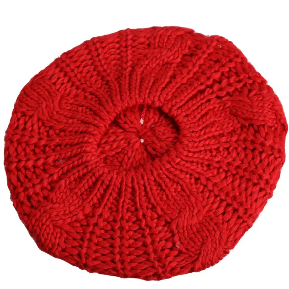 2017 New Fashion Twisted Girl Beret Knitted Hat Keep Warm Cap Multicolor   -MX8