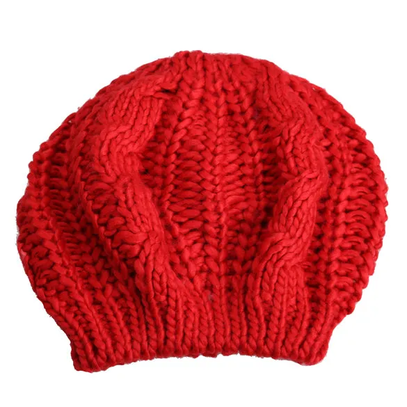 2017 New Fashion Twisted Girl Beret Knitted Hat Keep Warm Cap Multicolor   -MX8