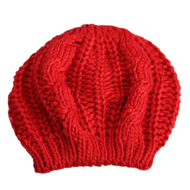2017 New Fashion Twisted Girl Beret Knitted Hat Keep Warm Cap Multicolor   -MX8