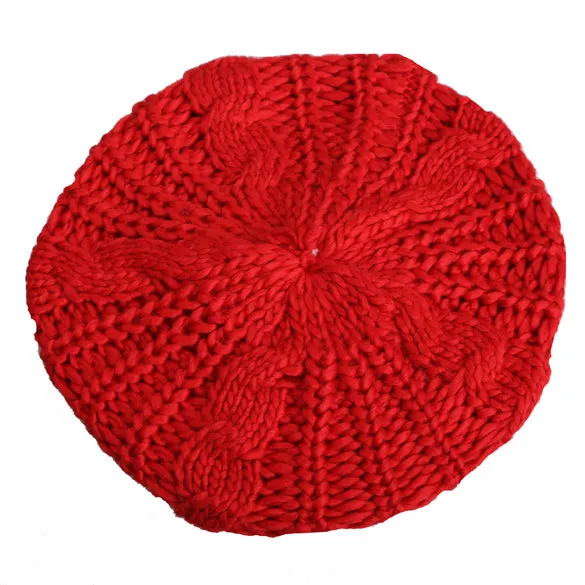 2017 New Fashion Twisted Girl Beret Knitted Hat Keep Warm Cap Multicolor   -MX8