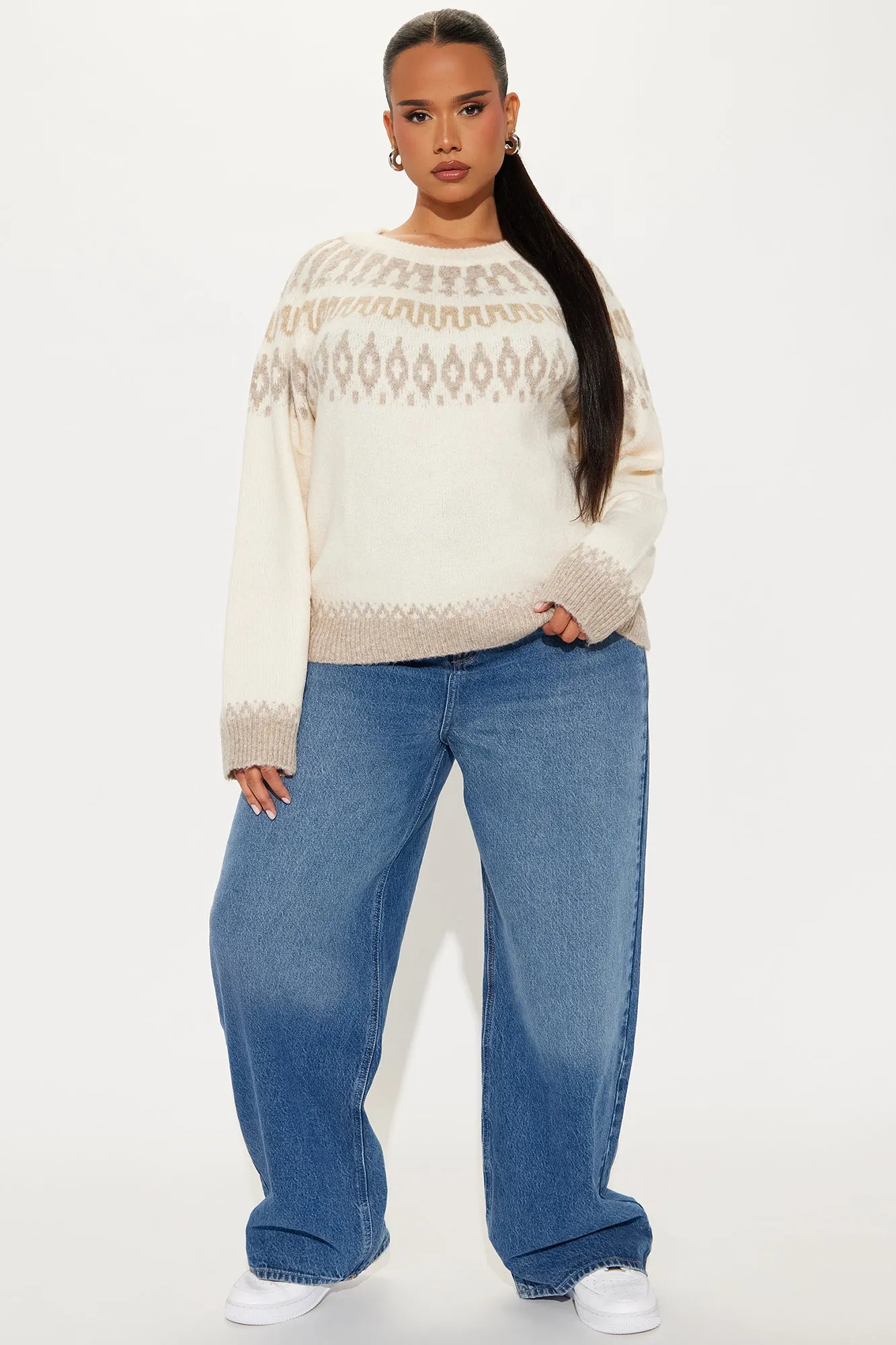 Aspen Winter Fair Isle Sweater - Ivory/combo