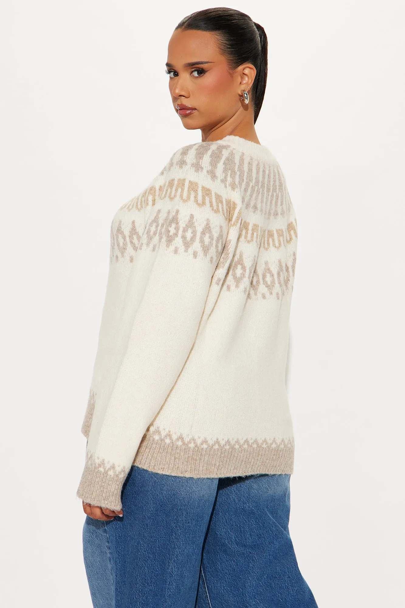 Aspen Winter Fair Isle Sweater - Ivory/combo