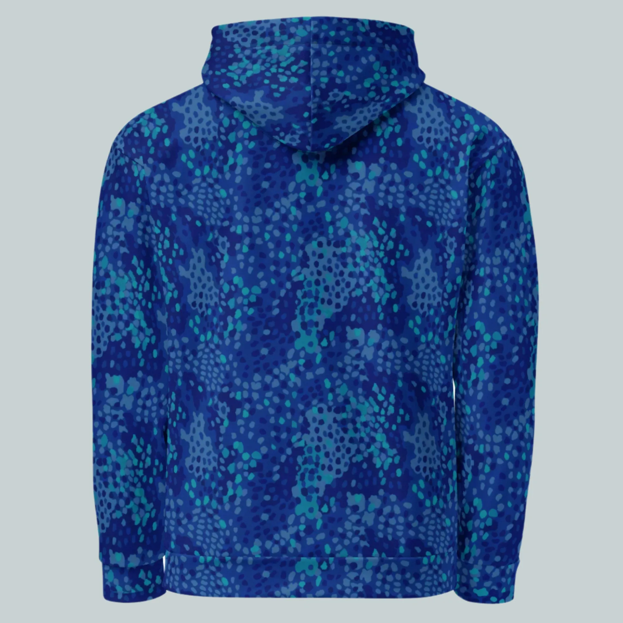 Blue Cyberbsenmuster Pea Camo  Hoodie