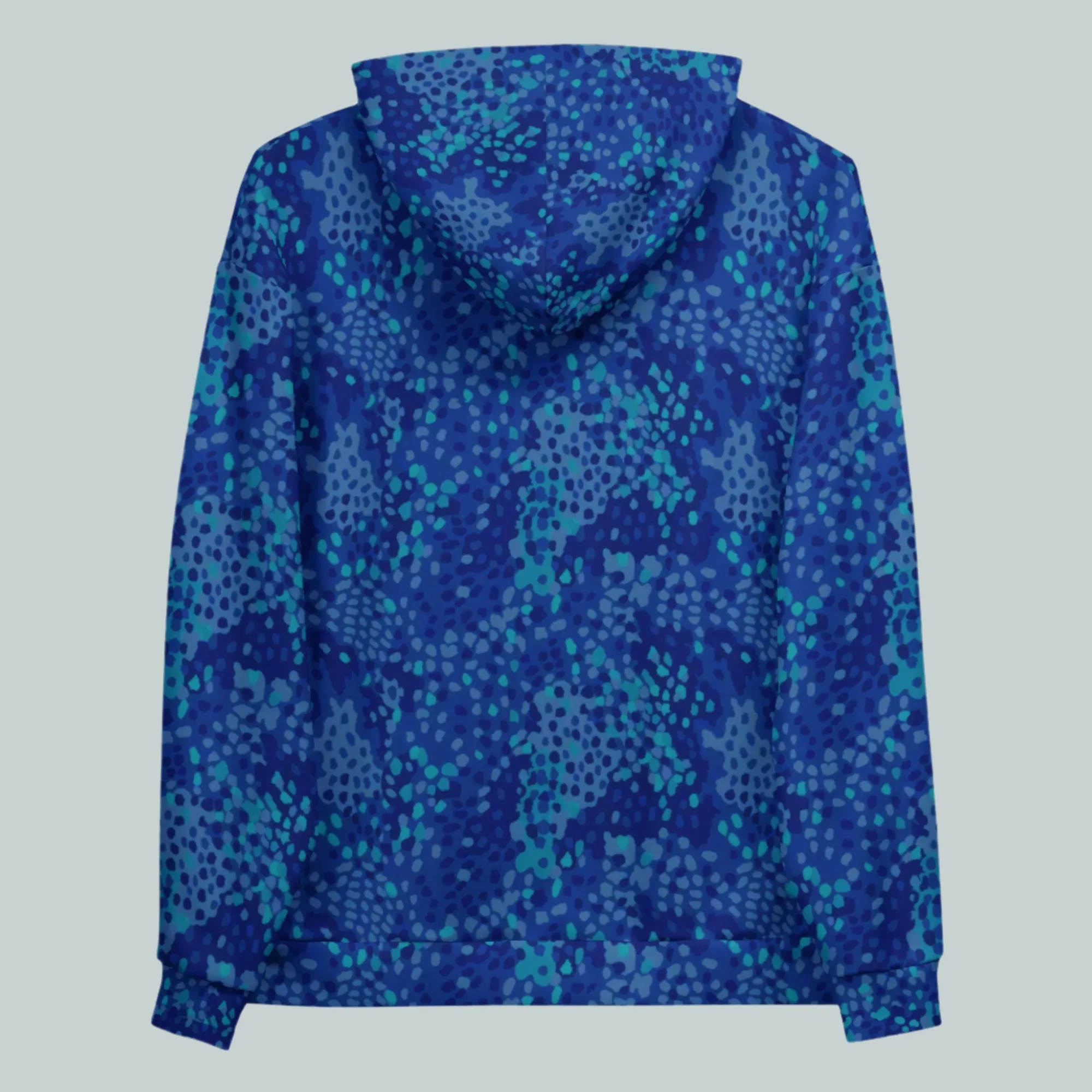 Blue Cyberbsenmuster Pea Camo  Hoodie