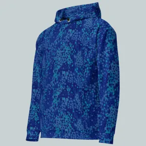 Blue Cyberbsenmuster Pea Camo  Hoodie