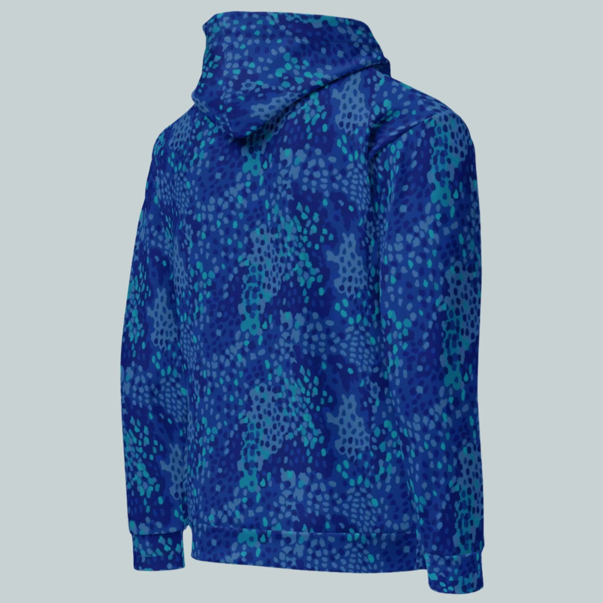 Blue Cyberbsenmuster Pea Camo  Hoodie