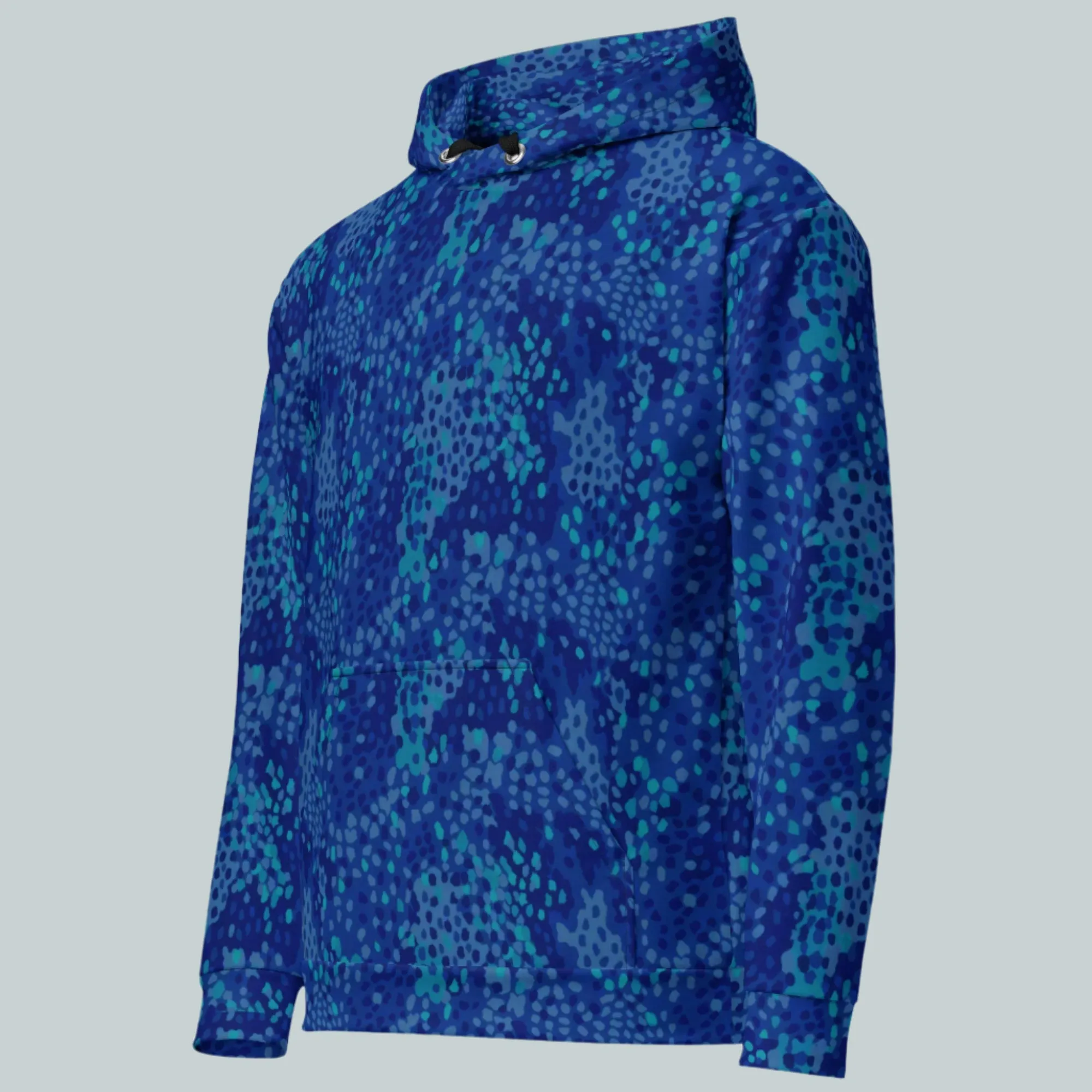 Blue Cyberbsenmuster Pea Camo  Hoodie