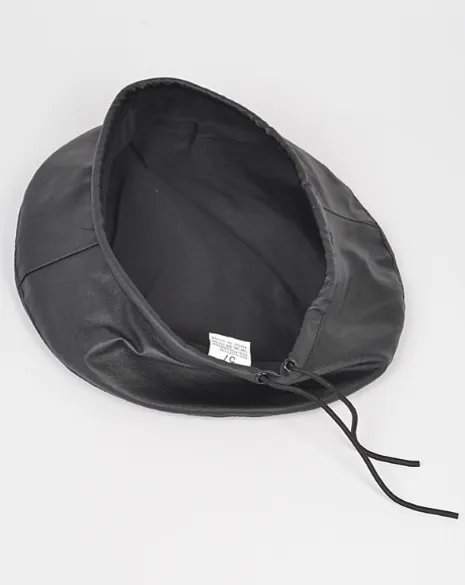 Faux Leather Berets - Black or Burgundy