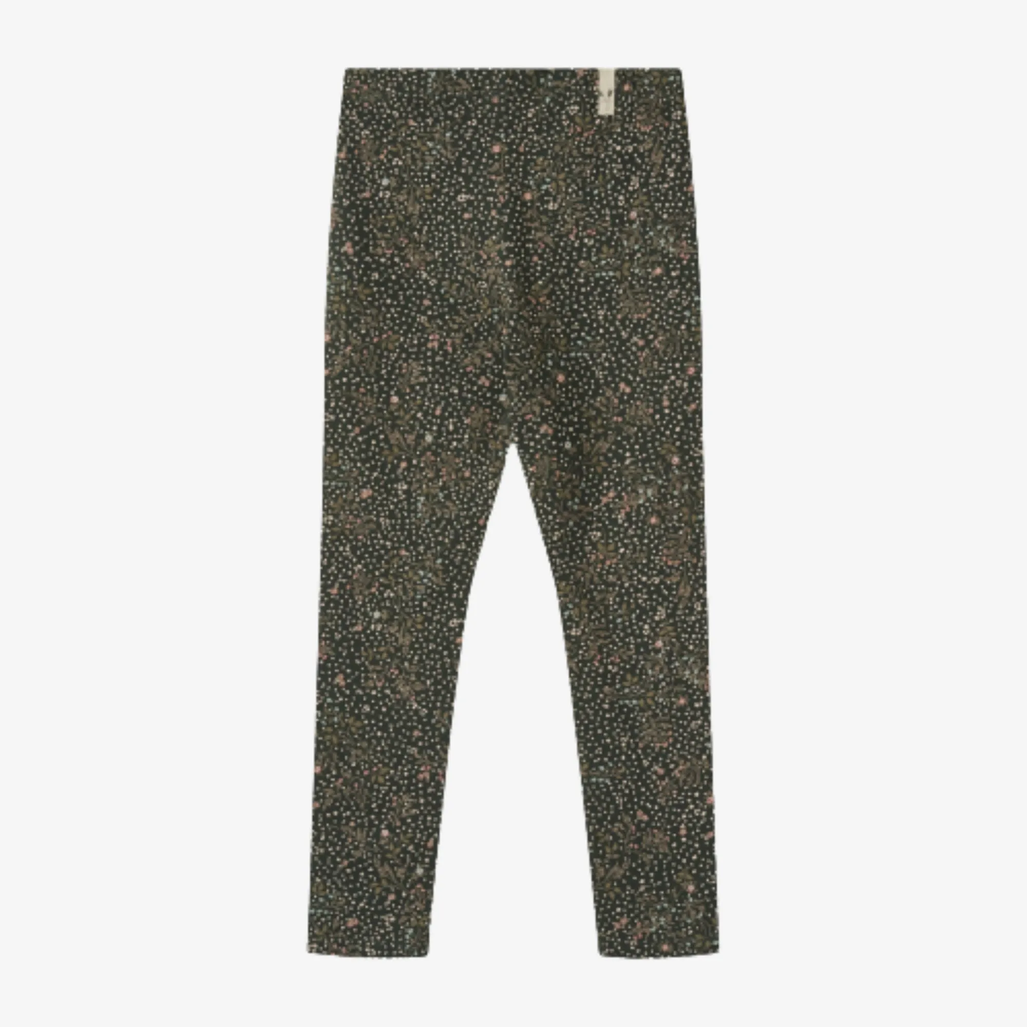 Jersey Leggings Jules - black coal small flowers