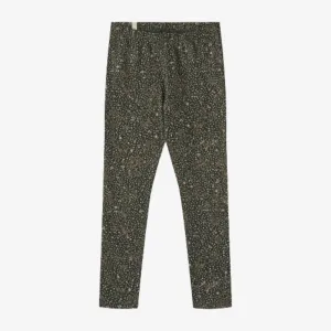Jersey Leggings Jules - black coal small flowers
