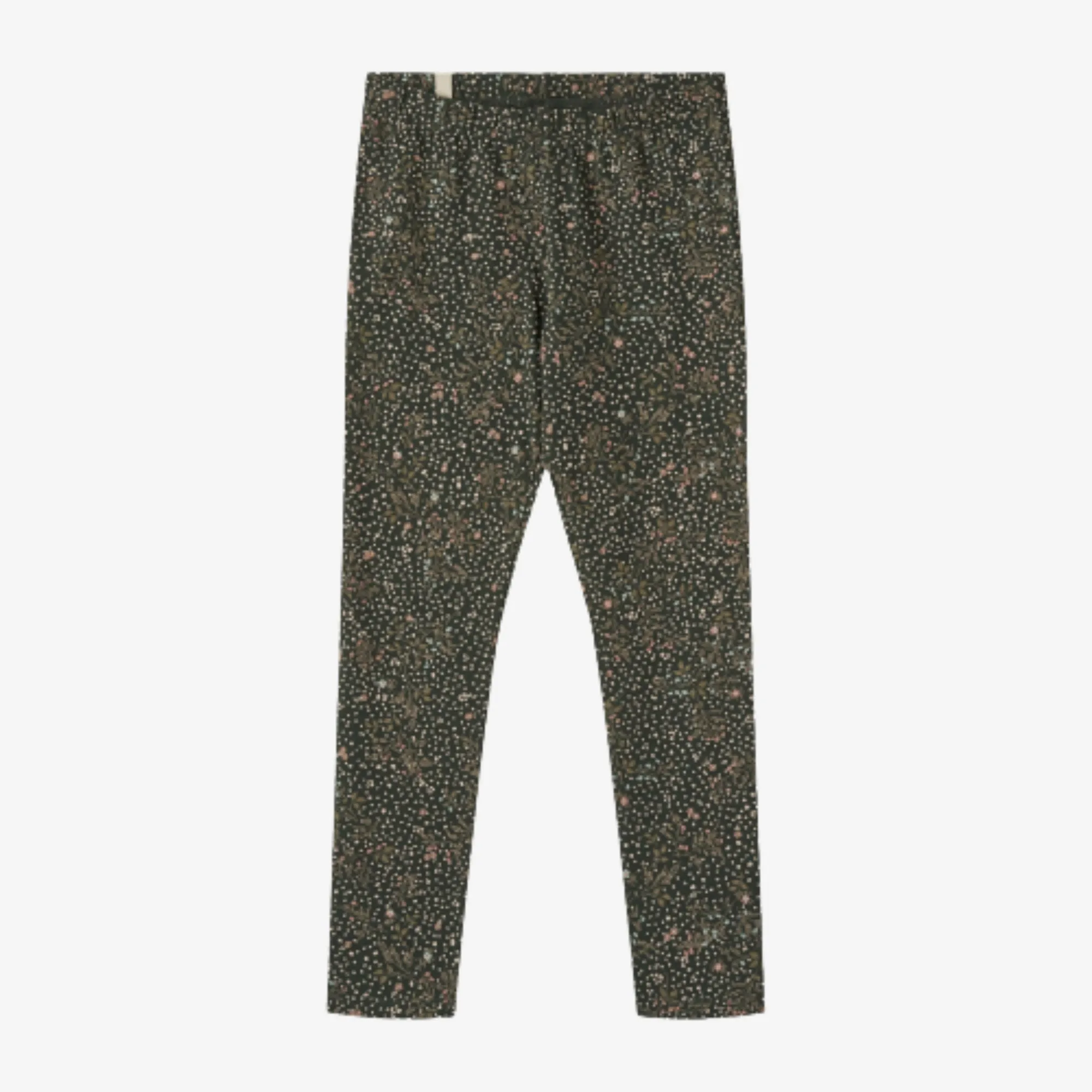 Jersey Leggings Jules - black coal small flowers