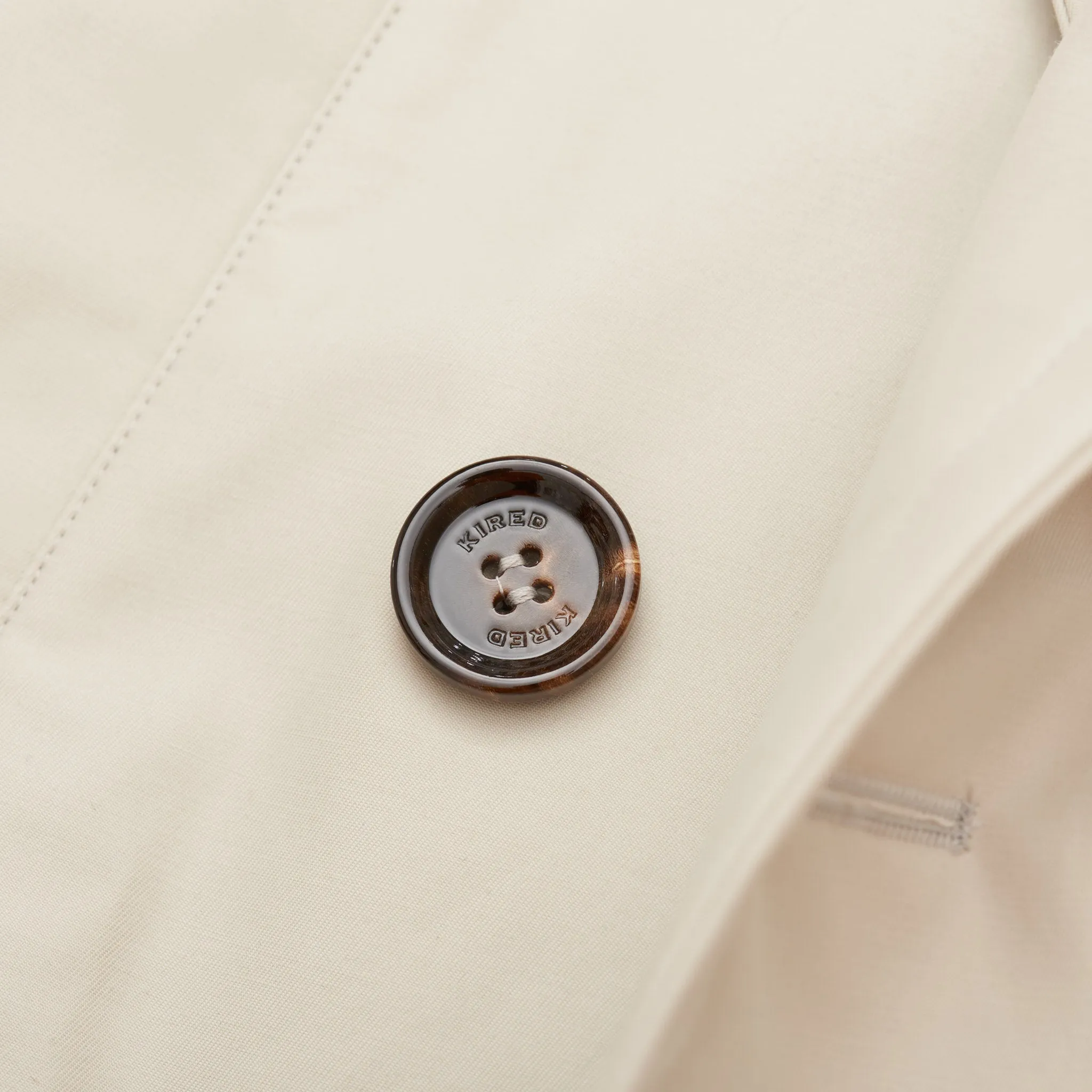 KITON KIRED "Oglio" Primaloft Off-White Padded DB Pea Coat Jacket