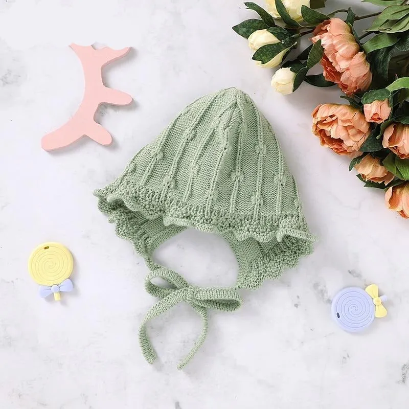 Knitted Ribbon Bonnet