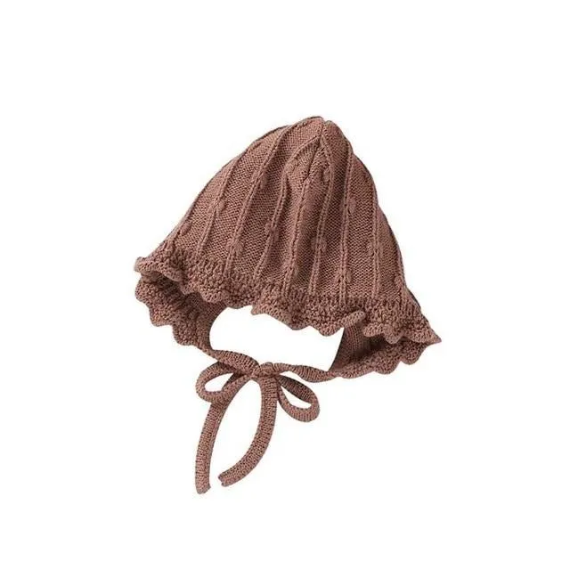 Knitted Ribbon Bonnet