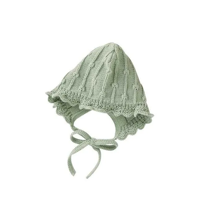 Knitted Ribbon Bonnet
