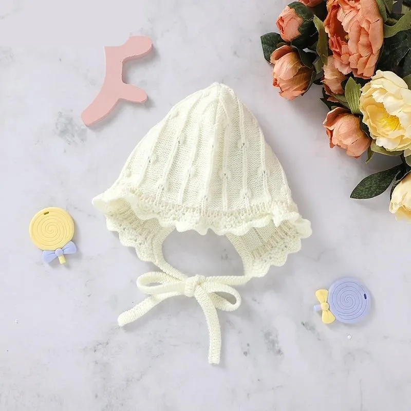 Knitted Ribbon Bonnet