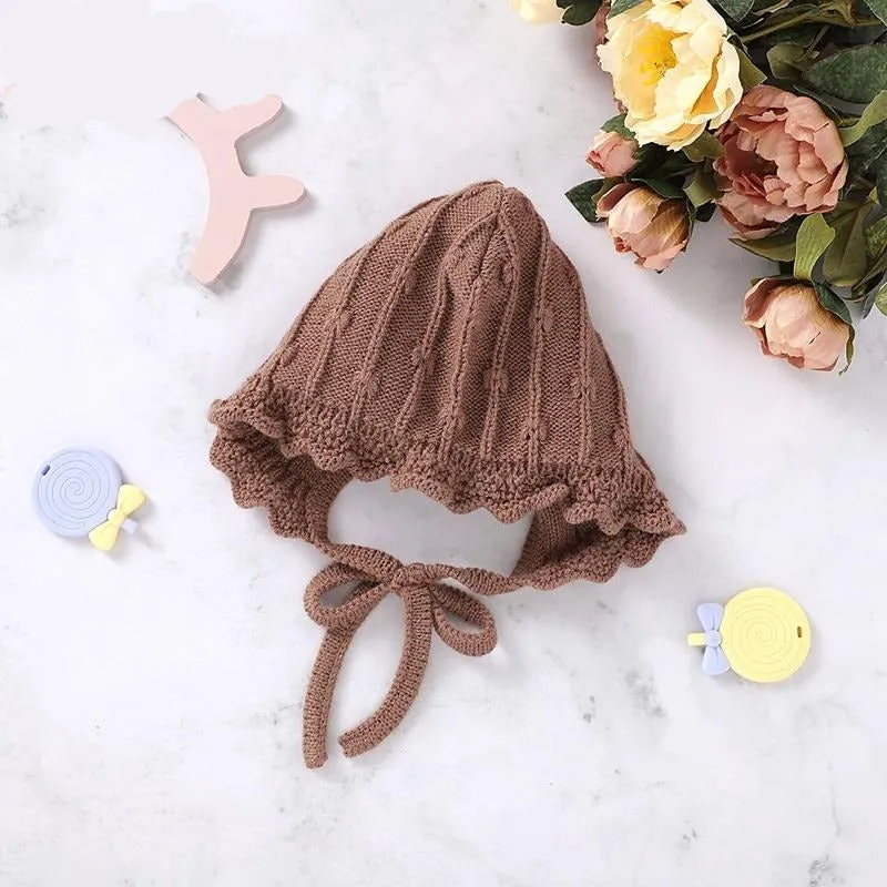 Knitted Ribbon Bonnet