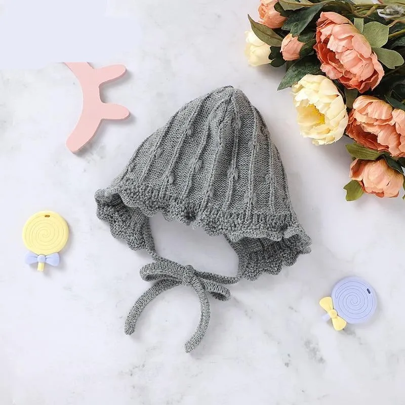 Knitted Ribbon Bonnet