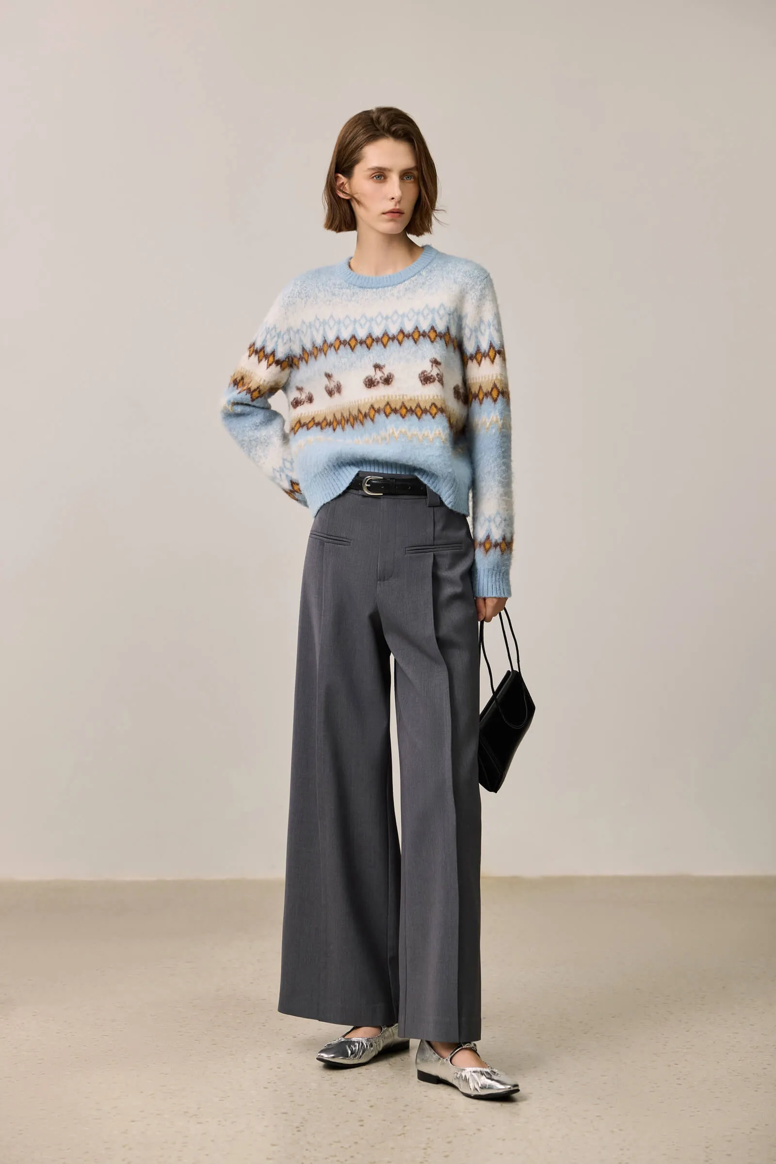 LILY Vintage Fair Isle Knit Sweater