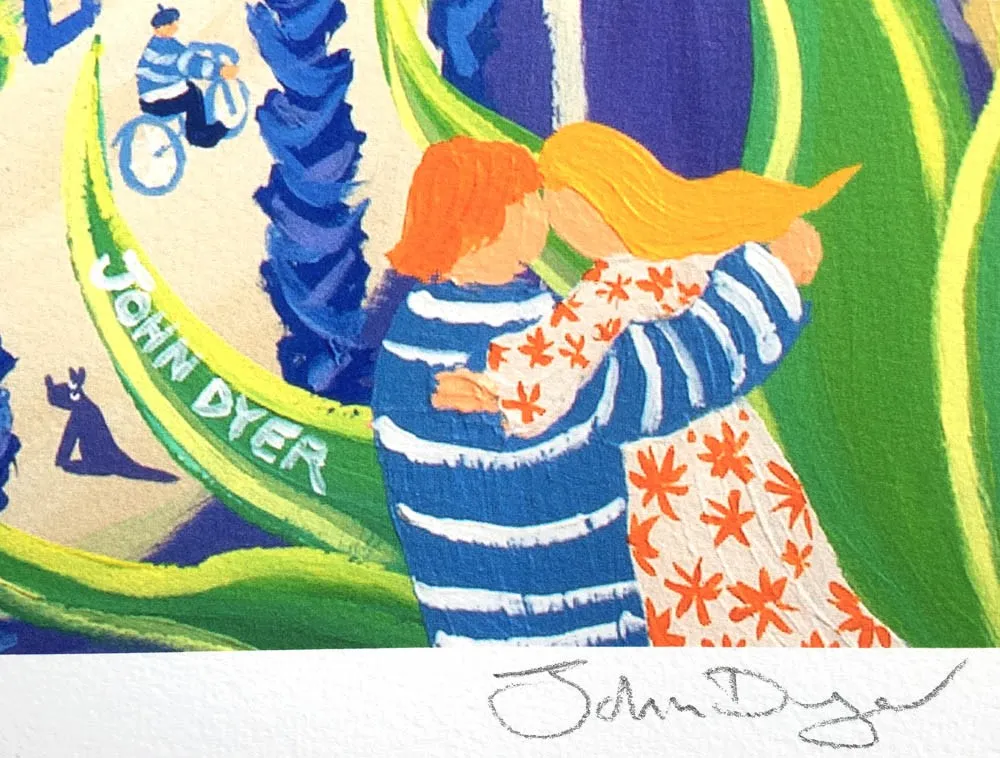 Limited Edition French Print by John Dyer. 'French Kiss, Nice'.
