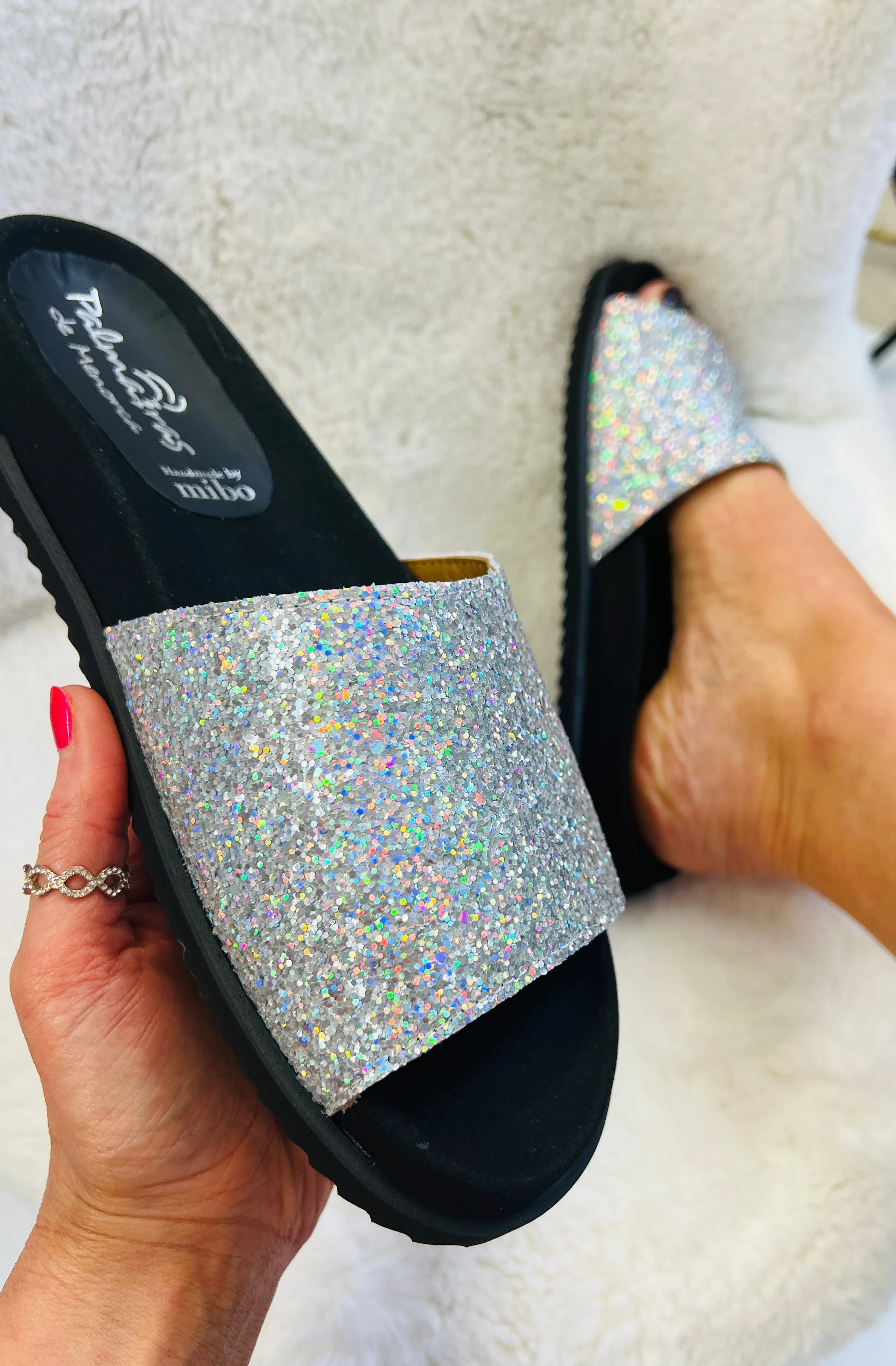 Rihanna Silver Slider sandals 38 and 39