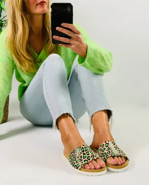 SAMPLE SALE Carnival neon Slider sandals