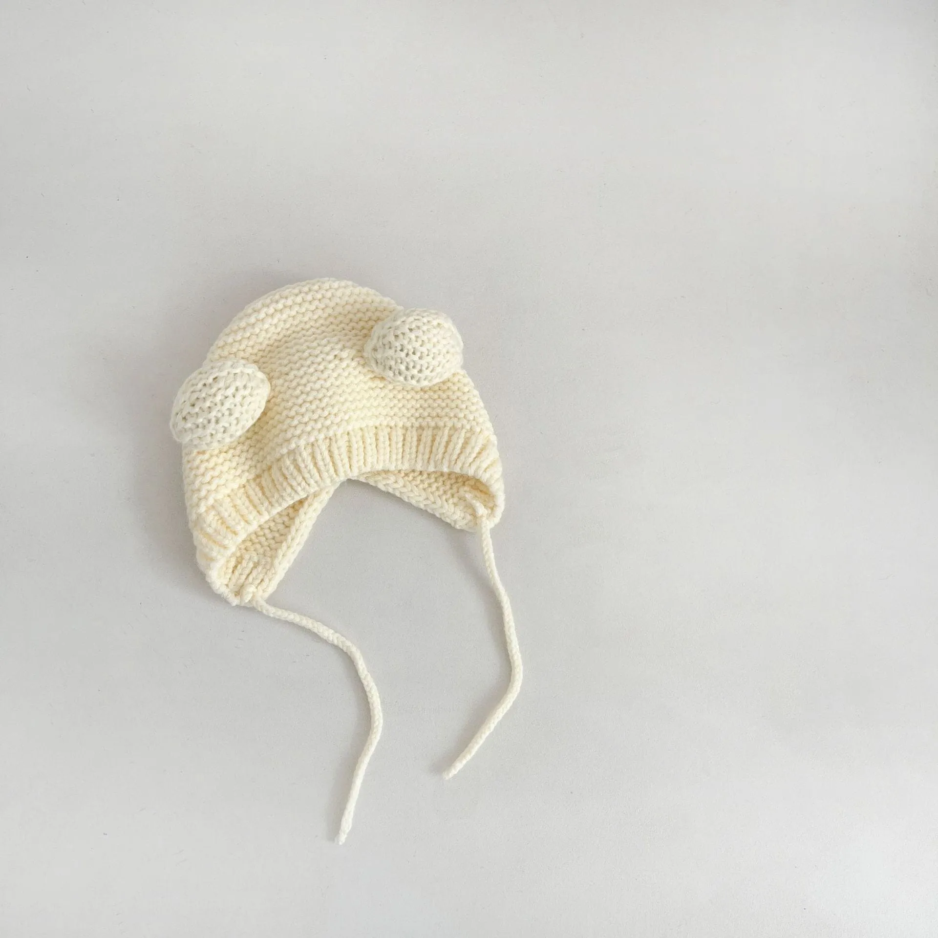 Teddy Bear Knitted Earflap Hat