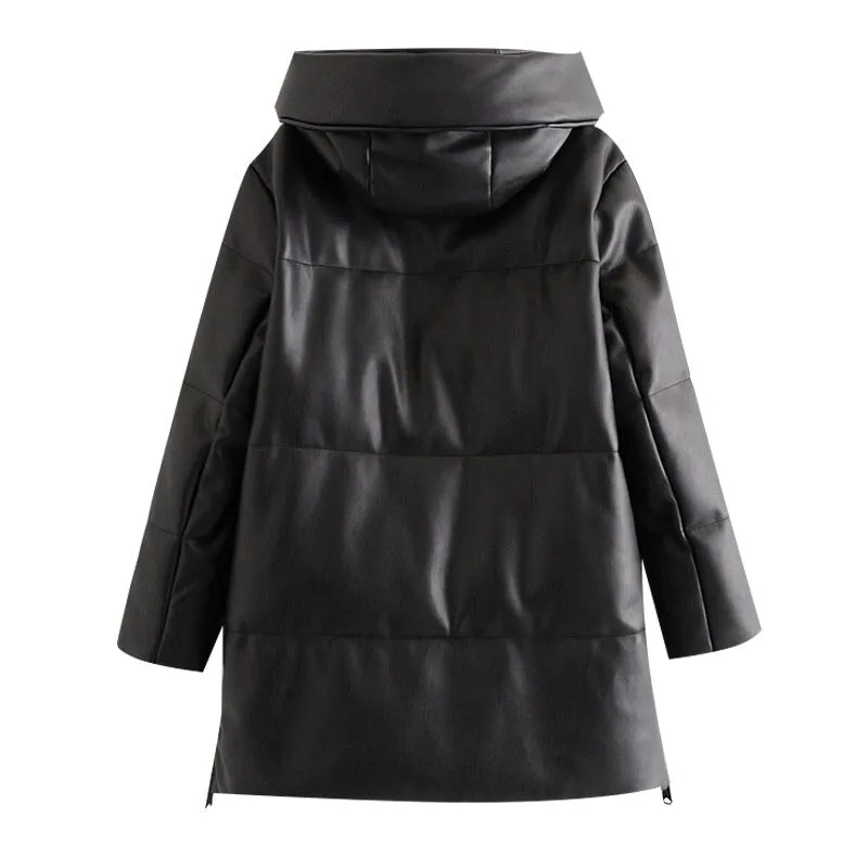 VEGAN LEATHER PARKAS